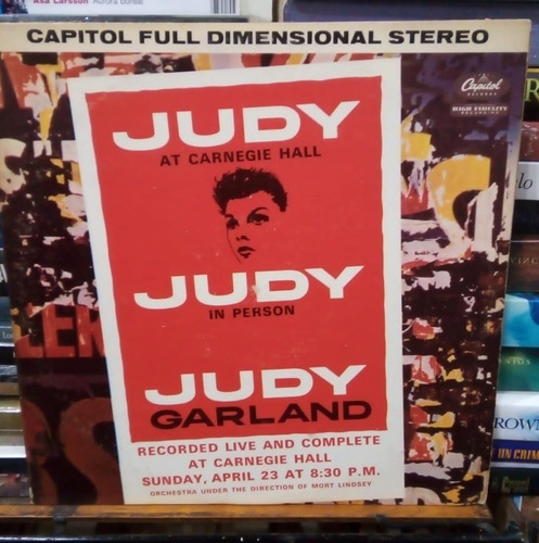 Judy Garland - Judy At Carnegie Hall - Lp Doble Vinilo Usa 