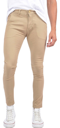 Pantalón Chino Hombre Volsano Chupin Elastizado Premium