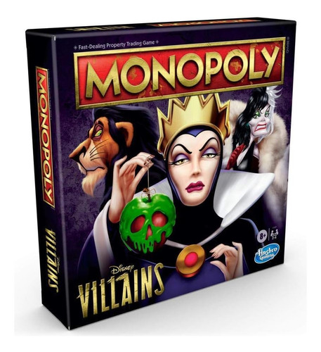 Monopoly: Juego De Mesa Disney Villains Edition Para Niños D