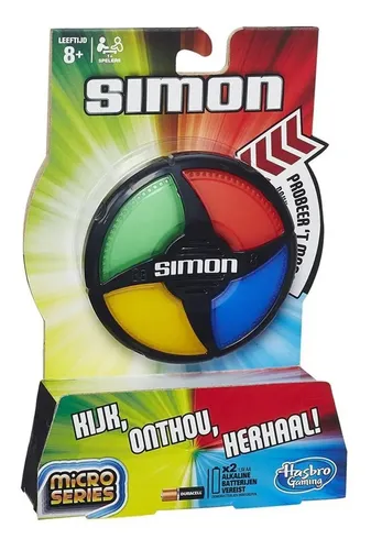 Simon Micro – Jeu De Mémoire Lumineux Et Sonore Compact – Mode Solo Ou Pass It Avec Des Amis – Dès 8 Ans – Version Mini Du Classique Simon