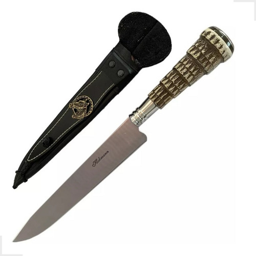 Cuchillo de acero inoxidable Cabo Rabo Tatu Camping Jungle Fishing Hickmann Game Color Grey