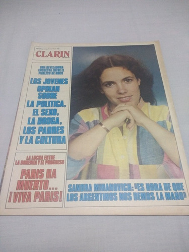 Revista Clarín - Sandra Mihanovich Año 1982