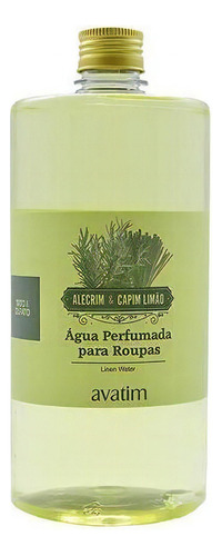 Água Perfumada Para Roupas Alecrim & Capim Limão 1000 Ml