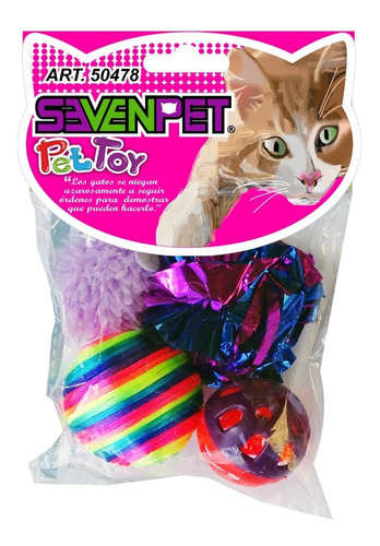 Juguete Para Gato Kit 4 Pzs Lila 50478