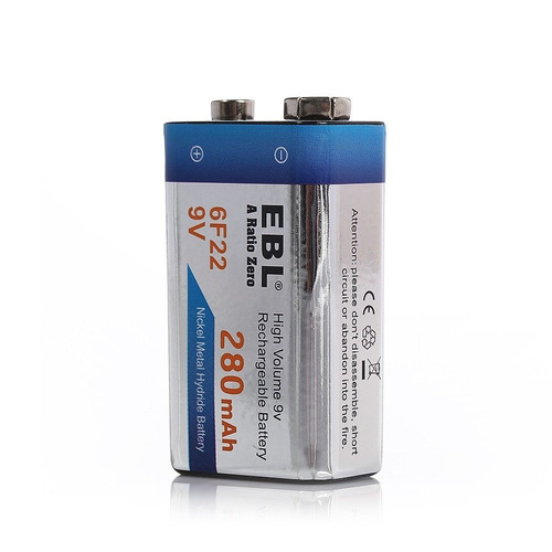 Ebl La 9v 280mah Ni-mh Batería Recargable (9 Voltios Modelo: