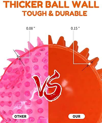 Pweituoet 4.5 Heavy Duty Squeaky Dog Balls Para Perros Medi