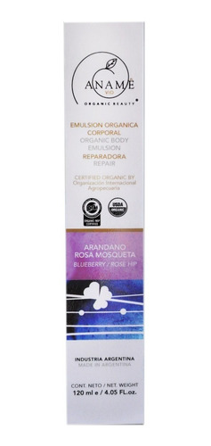 Emulsión Corporal Reparadora Orgánica - Aname Vio- Cosmética