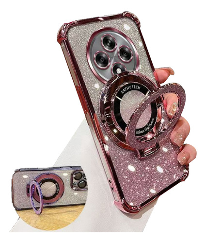 Brillo Funda Para Oppo Reno 12f Carcasa + Soporte
