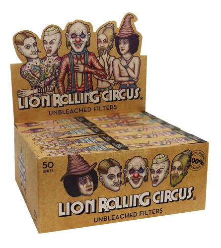 Caixa De Piteira De Papel Lion Rolling Circus Unbleached