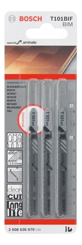Hoja Caladora T101bif X3.lam.rec Esp.f/laminate Bosch