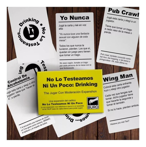 No Lo Testeamos Ni Un Poco Buró + 4 Expansiones Juego Cartas