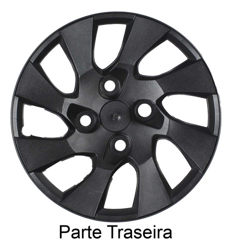 4 Calota Prisma 2013 2014 2015 2016 Aro 15 Prata Com Emblema