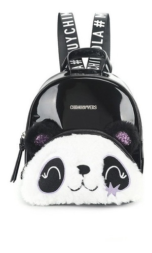 Mochila Chimola Cute Panda Peluche Charol Infantil 