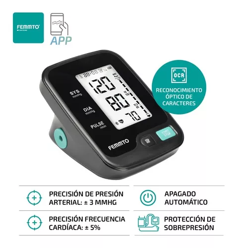 Tensiometro Digital Brazo Batería USB Medidor Presion Arterial Enfermeria  Automatico Femmto
