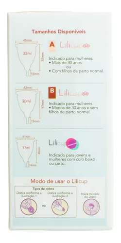 Ofertas de Coletor Menstrual Lilicup tamanho B, rosa, 1 unidade com  capacidade de 20mL