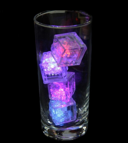 Imagen 3 de 11 de 12 Cubos Hielo Led Luminoso Sumergible Fiestas Bodas Evento
