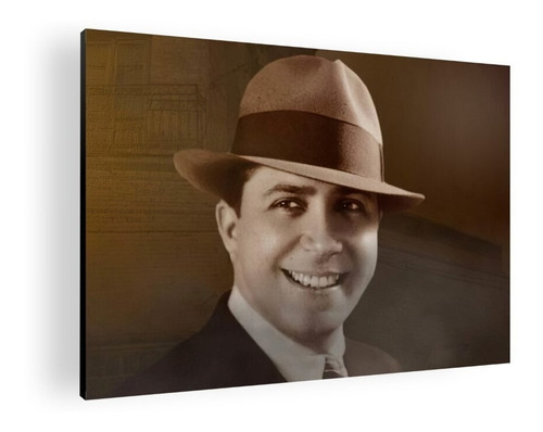 Cuadro Decorativo Poster Mural Carlos Gardel 84x60 Mdf