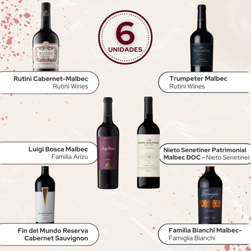Imagen 3 de 10 de Vino Rutini + Trumpeter + Luigi + Nieto + Fin Del Mundo- Mix