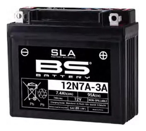 Bateria Para Moto 12n7a 3a Agm Bs Battery 9ah Cta