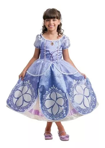 Vestido Fantasia Infantil Princesa Sofia Longo