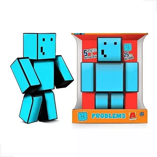 Boneco Athos 25 cm Minecraft Algazarra Orriginal