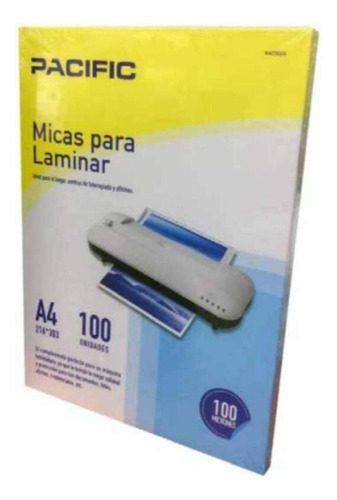 100 Micas Laminas Termolaminadora Plastificadora A4