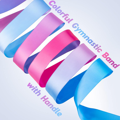 Gymnastics Ribbon, 2 Pack Colorful Gymnastics Band With Stic