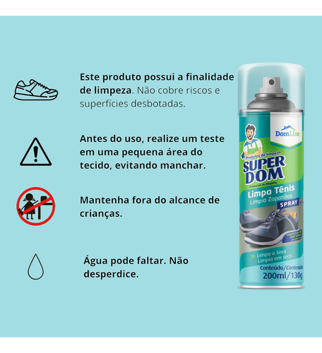 Limpa Tenis A Seco Desengraxante Sapato Couro 200ml - 3 Un