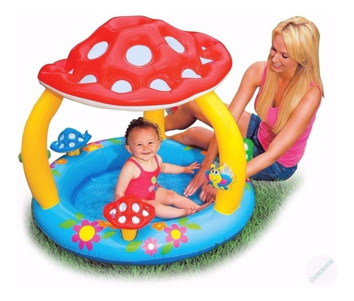 Imagen 2 de 4 de Pileta Inflable Infantil Hongo 102 X 89cm #57114