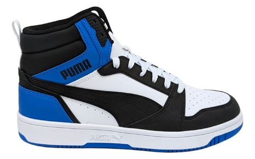 Tenis Puma Rebound V6 Hombre Azul Negro Original 39232610