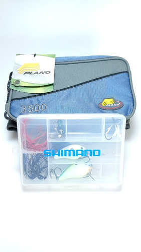 Riñonera Plano 3500 + Caja Organizador Shimano Pesca Señuelo