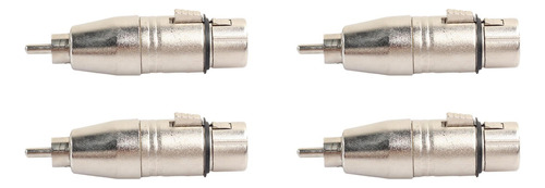 2 Adaptadores Xlr De 3 Pines Hembra A Conector Rca Macho Con