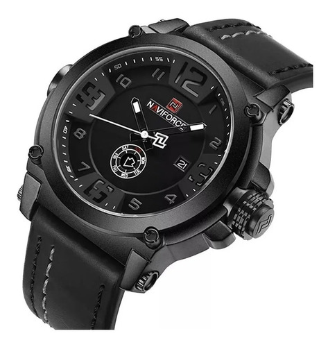 Reloj  Masculino Militar Deportivo Naviforce Pulsera Cuero