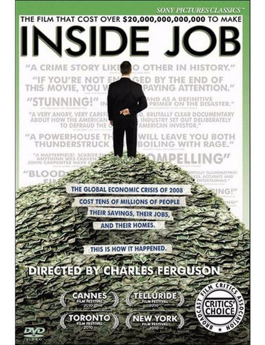 Dvd Inside Job (documental Crisis Economica 2008)