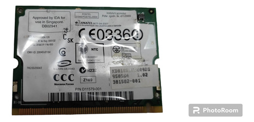 Tarjeta Inalámbrica Interna Intel Lan Para Dell Inspiron (Usado)