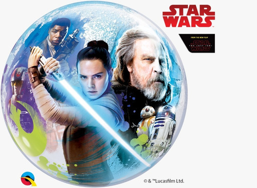 Balão Bubble Star Wars The Last Jedi 22 Pol 56cm Qualatex