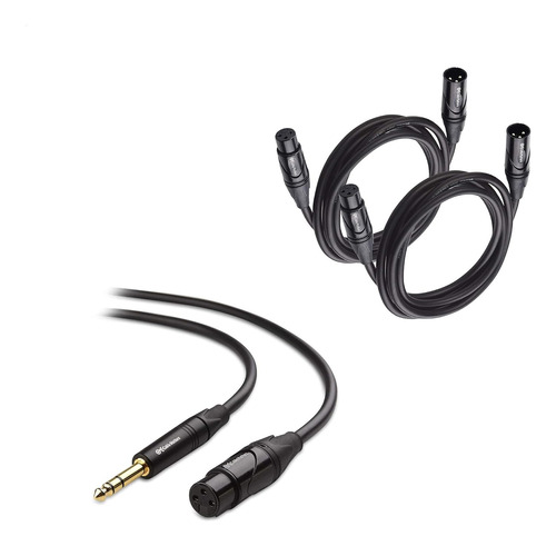 Paquete De 2 Cables De Micrófono Xlr A Xlr De Alta Calidad D