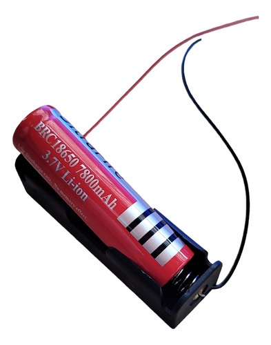 Porta Pila 3.7v Con 18650 Batería Recargable 7800 Mah