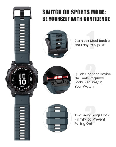 For Fenix 7x Pro/6x Pro Band Para Fenix 6x Correa Fenix
