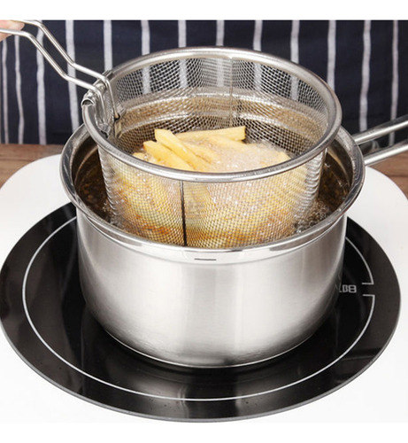 Cesta Para Freír Patatas Fritas De Acero Inoxidable, 2 Unida