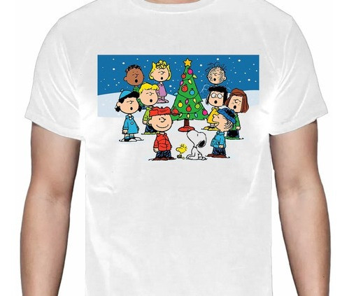 Snoopy - Peanuts - Navidad - Amigos - Abrazo - Polera 