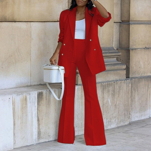 Conjunto Formal De Chaqueta Y Pantalón De Mujer Y