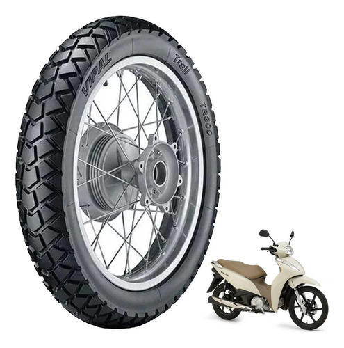 Pneu 80/100-14 Trail Biz 125 110 Pop 100 Crypton Vipal Tr300