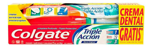 Kit De Higiene Bucal Colgate Triple Acción Pasta 75ml + Cepillo Dental