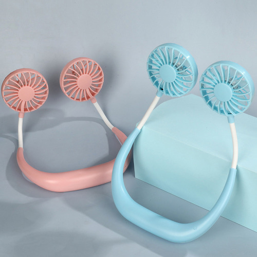 A Ventilador De Cuello Portátil Recargable Con Manos Libres