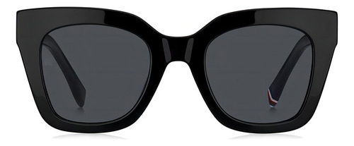 Óculos De Sol Feminino Tommy Hilfiger Preto Brilho