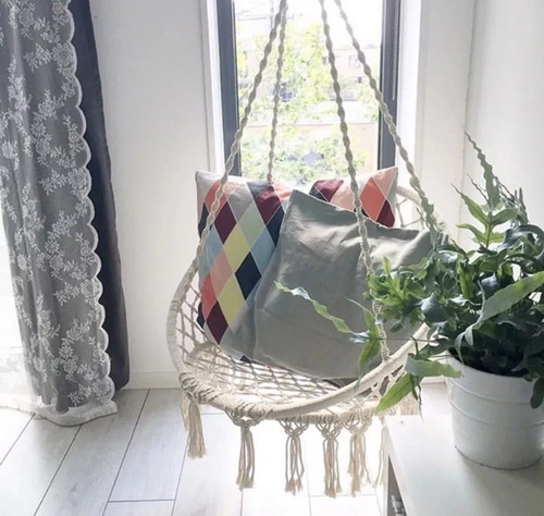 Imagen 6 de 11 de Hamaca Sillon Columpio Macrame