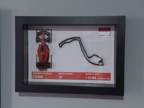 Diorama Quadro Formula 1 Carlos Sainz Com Tampa De Acrilico.
