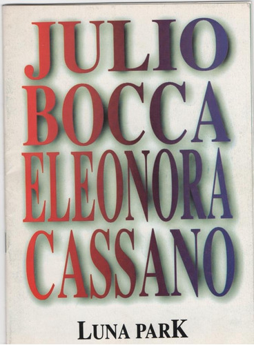 Programa Julio Bocca Y Eleonora Casano Luna Park 1994 (r131)