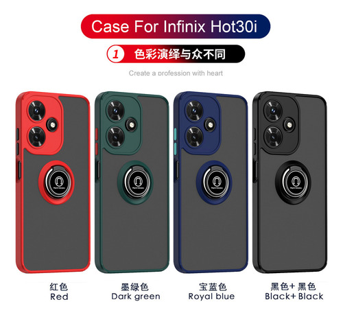 - Funda For Infinix Hot 30i Textura De La Piel Anillo